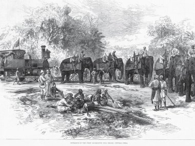 Hindistan, Madhya Pradesh, Hindistan 'a giden ilk lokomotifin seyahat ve ulaşım girişi. 