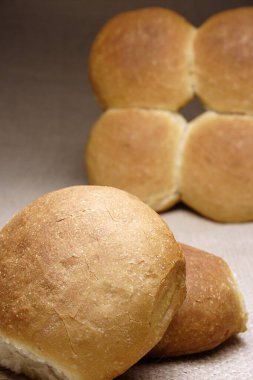 Brun bread, hard top ve soft inside, soft focus
