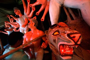 Durga Kumartuli Batı Bengal Kalküta Hindistan Asya 