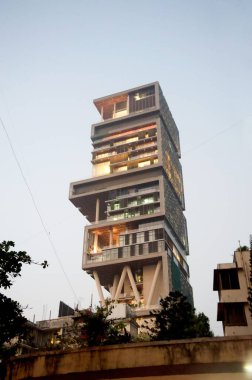 Mukesh Ambani 'nin Antilla Evi, Bombay, Mumbai, Maharashtra, Hindistan 