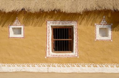 Jaisalmer, Rajasthan, Hindistan, Asya 'daki kulübeler 