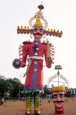 Ramleela utsav 'daki Ravana heykeli Dussera dusera Festivali dadar, Bombay mumbai, maharashtra, Hindistan 
