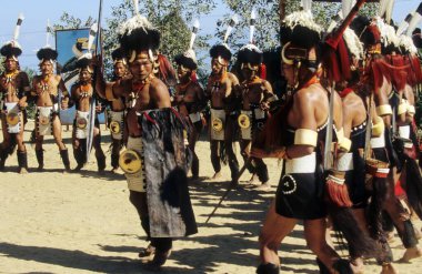 Savaşçılar halk dansı, Nagaland, Hindistan 