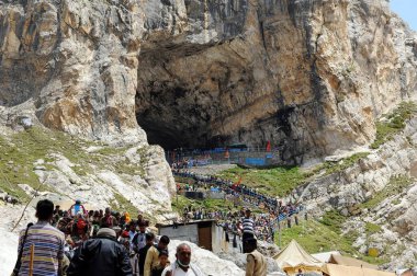 Pilgrim amarnath yatra, Jammu Kashmir, Hindistan, Asya