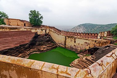 Nahargarh Kalesi Stepwell, Jaipur, Rajasthan, Hindistan, Asya 