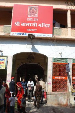 Ünlü Salasar Balaji Tapınağı, Salasar, Rajasthan, Hindistan 