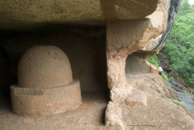 Tanhale mağaralarında Stupa, Maharashtra, Hindistan