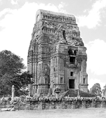 Gwalior, Bhopal, Madhya Pradesh, Hindistan ve Asya 'da Teli ka Mandir' in eski klasik fener kaydırağı. 