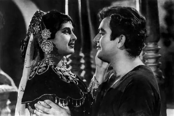 stock image Indian Bollywood actor and actress Prem Nath and Beena rai, India, Asia, 1957 