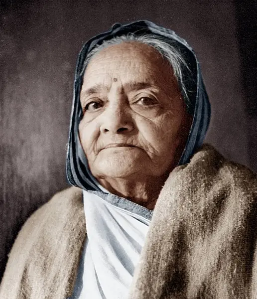 Mahatma Gandhi karısı, kasturba gandhi, Hindistan, Asya, 1940