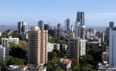 Urvashi Binası 'ndan Skyline, Malabar Tepesi, Mumbai, Maharashtra, Hindistan, Asya 