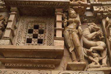 Parshvanath Tapınağı, Khajuraho, Madhya Pradesh, Hindistan, Asya 