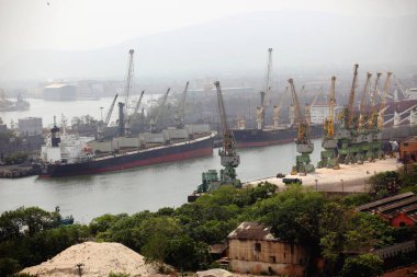 Vishakhapatnam 'daki Port Trust, Andhra Pradesh, Hindistan 