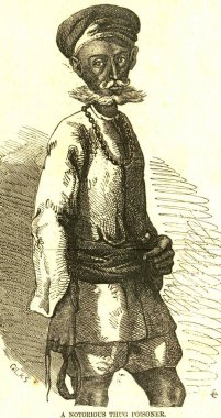 Litografik portreler A Notorious Thug Prisoner, Hindistan