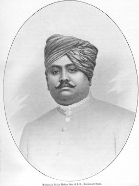 Hindistan Prensi, Maharaja Braja Mohan Deo, O.B.E. ; Kalahandi Eyaleti, Orissa, Hindistan  