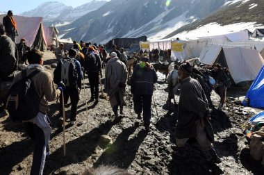 Pilgrim, amarnath yatra, jammu Kashmir, Hindistan, Asya