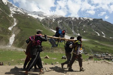 Pilgrim, amarnath yatra, jammu Kashmir, Hindistan, Asya 