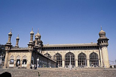 Hyderabad 'daki Mekke Mescidi manzarası, Andhra Pradesh, Hindistan, Asya 