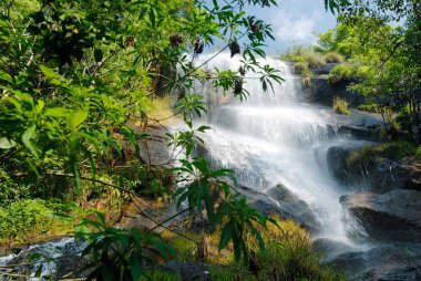 A waterfall during monsoon near Coonoor ; Nilgiris ; Tamil Nadu ; India clipart