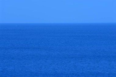 Blue water of Arabian sea ; Blue sky and seagulls  at Harihareshwar ; Konkan region ; District Raigad ;  Maharashtra ; India clipart