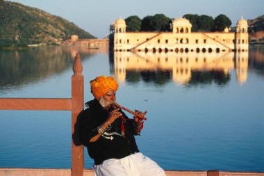 Folk müzisyeni, Rajasthan, Hindistan 