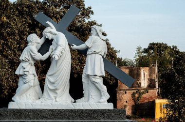 Statues Basilica Of Our Lady Of Graces Meerut Sardhana Uttar Pradesh India Asia  clipart