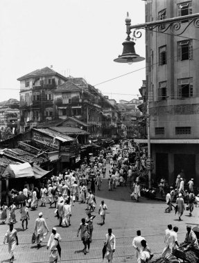 Kalbadevi, Bombay, Mumbai, Maharashtra, Hindistan, 1947. 