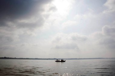 Boat Ganga River Varanasi uttar pradesh India Asia  clipart