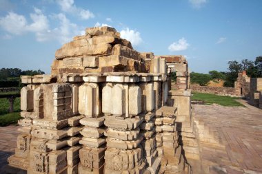 Gupta dönemi tapınak kopyası Garhwa Kalesi, Uttar Pradesh, Hindistan, Asya 