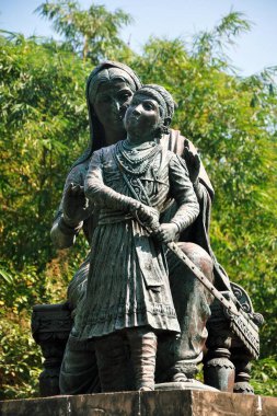 Annesi Jijamata Udyan, Mumbai, Maharashtra, Hindistan, Asya 'da Shivaji Maharaj heykeli.