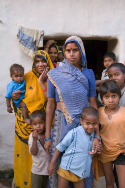 Kırsal aile, Uttar Pradesh, Hindistan