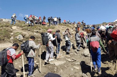 Pilgrim, amarnath yatra, jammu Kashmir, Hindistan, Asya