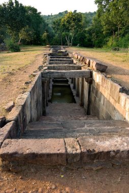 UNESCO 'nun dünya mirası Champaner Pavagadh; Geban Shah Vav (Step Well) 16. yüzyılda Geban shah; Champaner; Panchmahals bölgesi; Gujarat Eyaleti; Hindistan; Asya