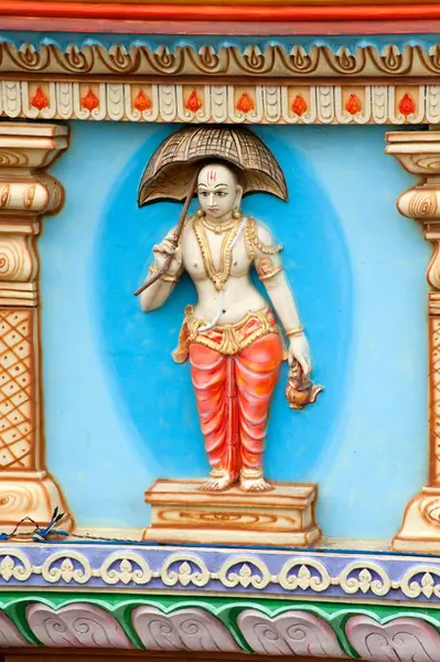 stock image Dashavtar vishnus incarnation vamana on the wall of yamai mandir at aundh, Satara, Maharashtra, India