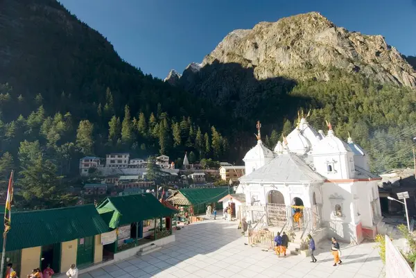 Stock image Temple of ganga river devi at Gangotri in morning time, Uttaranchal, India 