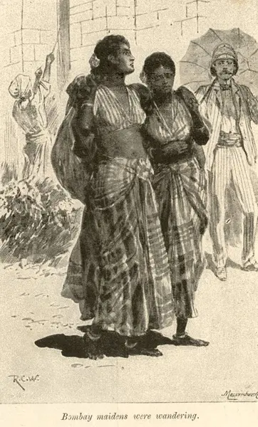 stock image Bombay maidens were wandering, 23rd December 1893, Bombay now Mumbai, Maharashtra, India 