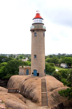 Deniz feneri, Mahabalipuram Mamallapuram, Tamil Nadu, Hindistan