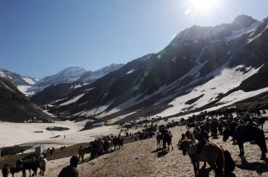 Pilgrim, amarnath yatra, jammu Kashmir, Hindistan, Asya 