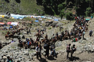 Pilgrim, amarnath yatra, jammu Kashmir, Hindistan, Asya 
