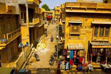 Nathmal Ki Haveli Caddesi, Jaisalmer, Rajasthan, Hindistan, Asya 