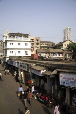 Muzaffarabad Salonu ve Hacı Kasam Chawal Badi Camii, Grant Yolu, Bombay Şimdi Mumbai, Maharashtra, Hindistan 