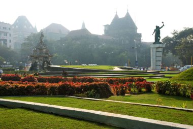 Flora çeşmesi; ada bahçesi; Bombay şimdi Mumbai; Maharashtra; Hindistan