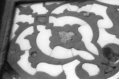 Akbar, Sikandra, Agra, uttar pradesh, Hindistan 'ın işlemeli mezarı 