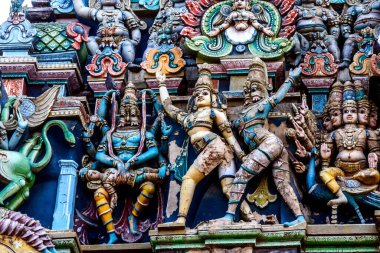Heykel Meenakshi Tapınağı, Madurai, Tamil Nadu, Hindistan, Asya