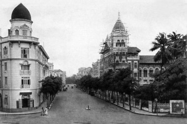 Lammington Yolu, Mumbai, Maharashtra Hindistan 'ın eski klasik fotoğrafı. 