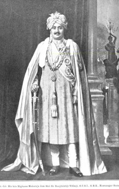 Hindistan Prensleri, Yarbay Maharaja Jam Shri Efendi Ranjitsinhji Vibhaji, G.C.S.I., G.B.E, Nawanagar State, Gujarat, Hindistan  