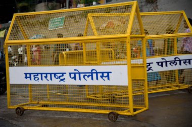 Polis bariyeri, Nasik, maharashtra, Hindistan, Asya