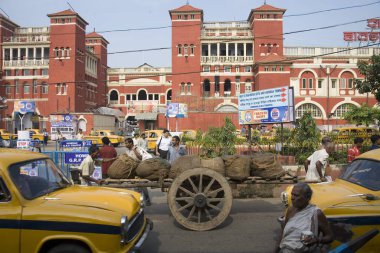 Howrah Tren İstasyonu; Sokak Sahnesi; Kalküta Kolkata; Batı Bengal; Hindistan