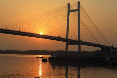 Vidyasagar setu Hooghly Nehri Kolkata, Batı Bengal, Hindistan, Asya