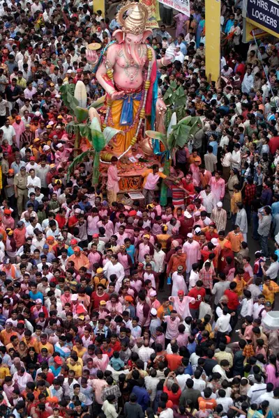 stock image Ganesh ganpati Festival Immersion Visarjan, Mumbai Bombay, Maharashtra, India 